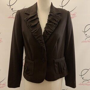 Insight New York. Size 2. Feminine Fitted Jacket. $163. Ruched Collar. DD